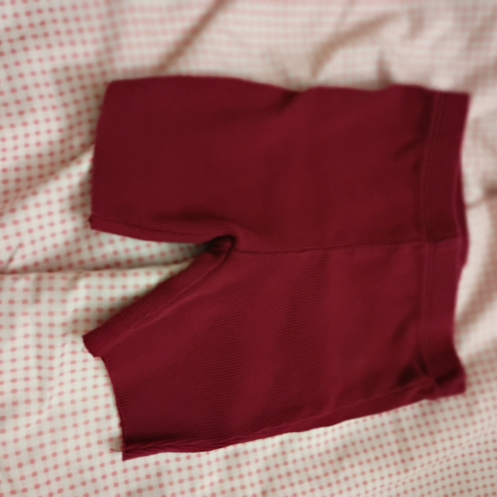 Red Ribbed Baby Shorts - Picture 2 of 3